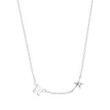 Zilveren ketting letter/stardust