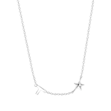 Halskette, 925 Silber, Buchstabe/Stardust