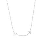 Zilveren ketting letter/stardust