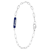 Armband, Edelstahl, Dream, Emaille, blau
