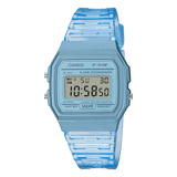 CASIO COLLECTION blauw transparant F-91WS-2EF