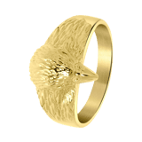 Stainless steel goldplated herenring adelaar