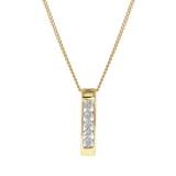18 Karaat geelgouden ketting met diamant 0,01ct