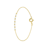 Armband, 925 Silber, vergoldet, Süßwasserperlen