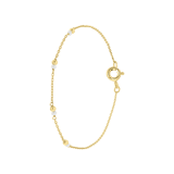 Armband, 925 Silber, vergoldet, Süßwasserperlen