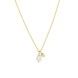 Zilveren goldplated parelketting voor dames