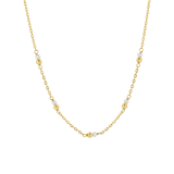 Zilveren goldplated ketting zoetwaterparels