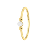 Ring, 925 Silber, vergoldet, Süßwasserperle