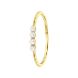 Ring, 925 Silber, vergoldet, Süßwasserperlen