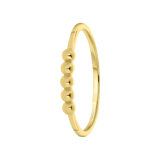 Zilveren goldplated ring bal