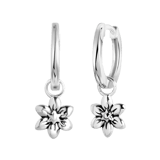 Ohrringe, 925 Silber, Geburtsblume