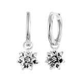 Ohrringe, 925 Silber, Geburtsblume