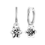 Ohrringe, 925 Silber, Geburtsblume