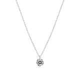 Halskette & Anhänger, 925 Silber, Geburtsblume