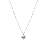 Halskette & Anhänger, 925 Silber, Geburtsblume
