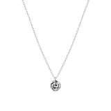 Zilveren ketting&hanger geboortebloem
