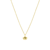 Halskette & Anhänger, 925 Silber, vergoldet, Geburtsblume