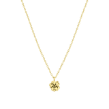 Halskette & Anhänger, 925 Silber, vergoldet, Geburtsblume