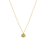 Halskette & Anhänger, 925 Silber, vergoldet, Geburtsblume