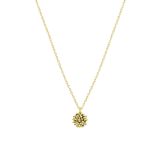 Zilveren goldplated ketting met hanger geboortebloem voor dames