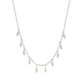 Stainless steel ketting met groene aventurijn