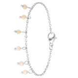 Stainless steel armband met witte porcelein