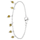 Armband, Edelstahl, mit grünem Labradorit