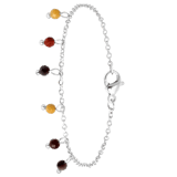 Armband, Edelstahl, mit Perlenanhängern