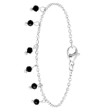 Armband, Edelstahl, mit schwarzem Achat