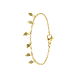 Armband, Edelstahl, vergoldet, mit grünem Labradorit