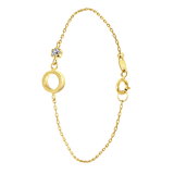 14 Karaat gouden armband rond en zirkonia