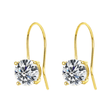 Ohrringe, 585 Gelbgold, Zirkonia, 6 mm