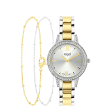Regal Set Damenarmbanduhr Bicolor mit Armbändern RG3043-01