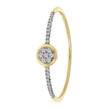 Ring, 585 Gelbgold, mit 27 Diamanten 0,05 ct, rund