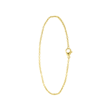 Gerecycleerd stainless steel goldplated armband met fantasie schakel