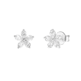 Ohrstecker, 925 Silber, Blume, mit Zirkonia
