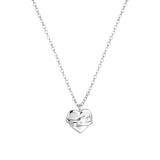 Zilveren ketting met hanger hart hug voor dames