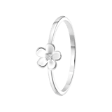 Zilveren ring bloem zirkonia