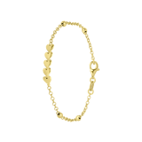 Zilveren goldplated armband hart voor dames