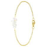 Armband, Edelstahl, vergoldet, mit Mondstein