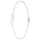 Armband, Edelstahl, mit Rosenquarz