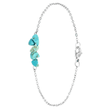 Armband, Edelstahl, mit Türkis