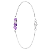 Armband, Edelstahl, mit Amethyst