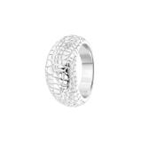 Ring, 925 Silber, dekorativ bearbeitet, Krokodilmuster