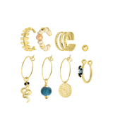 Bijoux goudkleurige oorbellen set voor dames
