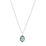 Zilveren ketting met hanger Gemstone amazonite