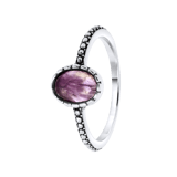 Ring, 925 Silber, mit Edelstein, Amethyst