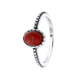 Ring, 925 Silber, mit Edelstein, Jaspis