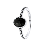 Zilveren ring met Gemstone black onyx