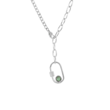 Stainless steel ketting met slot hanger